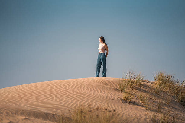 Free Stock Photo of Person Standing on Top of a Sand Dune | Download ...