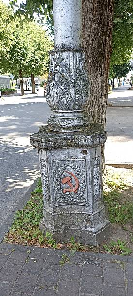istock antique lamp post with hammer and sickle Sovetsk 2024 July 17 2207290621