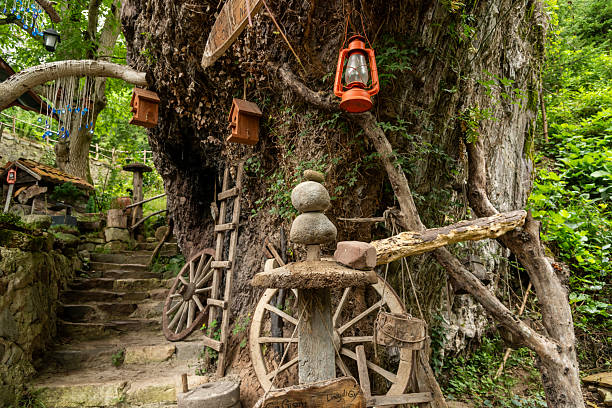 Wood materials in the village