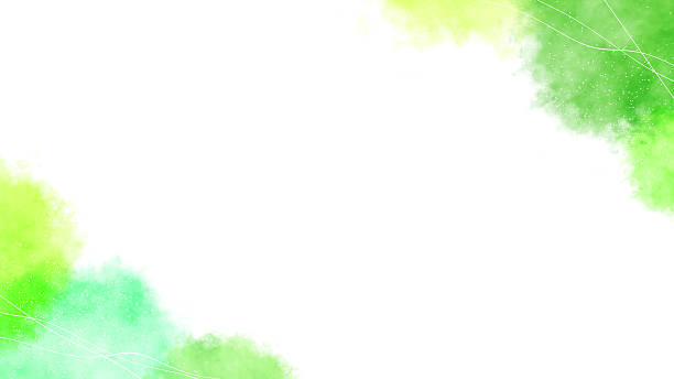 istock Beautiful gradation background wallpaper that looks like it was painted with watercolors (green) 2207297395