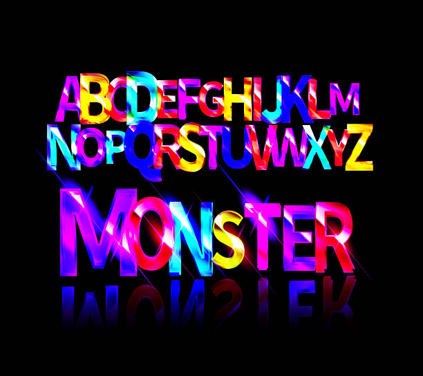 Graffiti Alphabet Monster Slime Green Color Vector Illustration
