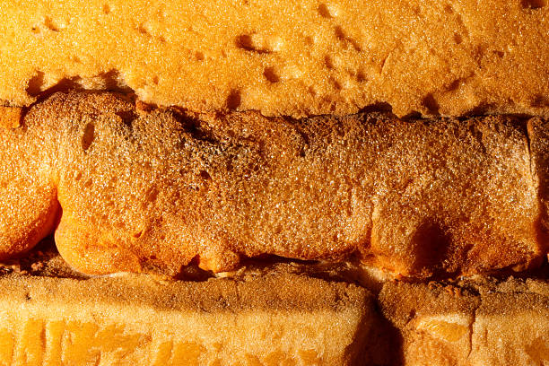 Orange construction foam as abstract background. Texture