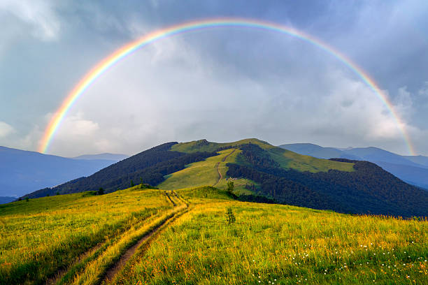 istock Rural road and beautyful raining dramatic sky 2207313651