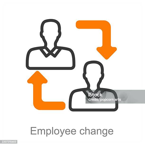 Employe Change Employee Change Stock Illustration - Download Image Now - Change, Decal ...