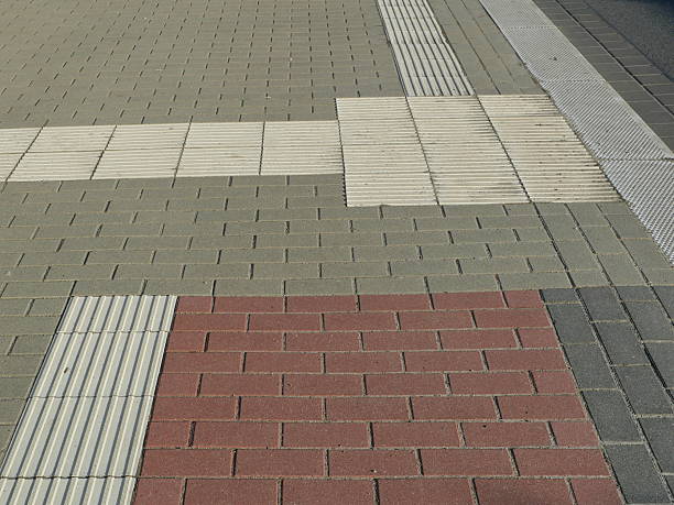 istock Paved area in the tactile guidance system for the blind 2207321335
