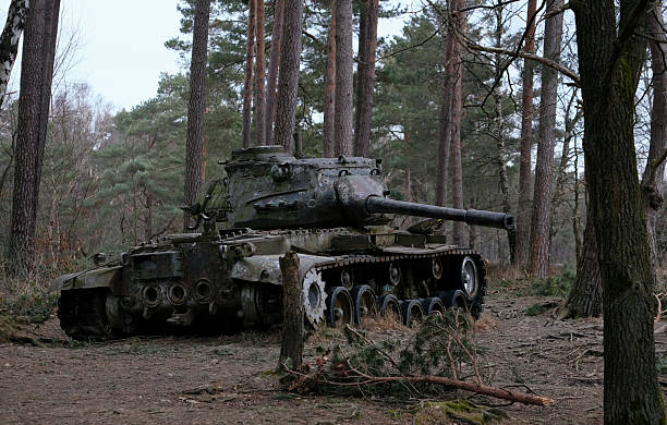 istock Remains of a tank from the second World War in a forest 2207326889