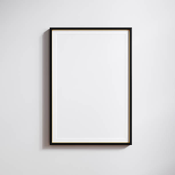 istock Black frame mockup close up, 2x3 paper ratio with passepartout 2207328018