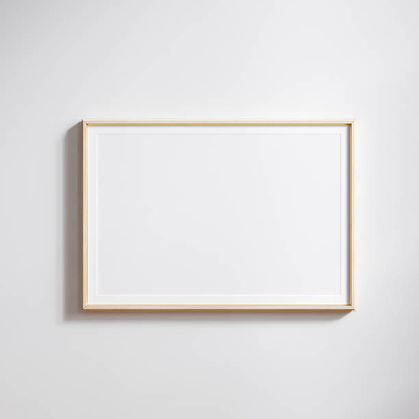 istock White frame mockup close up, 2x3 paper ratio with passepartout 2207328034