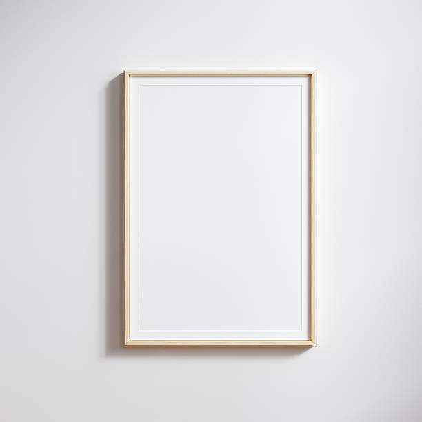 istock White frame mockup close up, 2x3 paper ratio with passepartout 2207328036