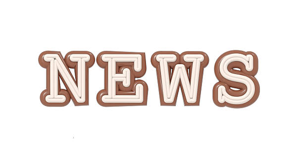 NEWS text made of chocolate and vanilla
