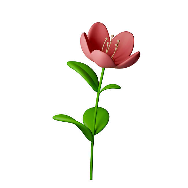 istock Vibrant 3D flower illustration perfect for spring themed designs, invitations, and nature related projects. Ideal for greeting cards, wallpapers, and various decorative uses. 2207340219