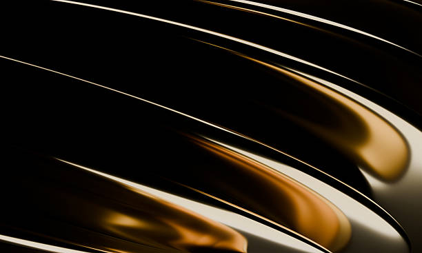 istock Futuristic Golden Highlights and Curved Abstract Design 2207340422