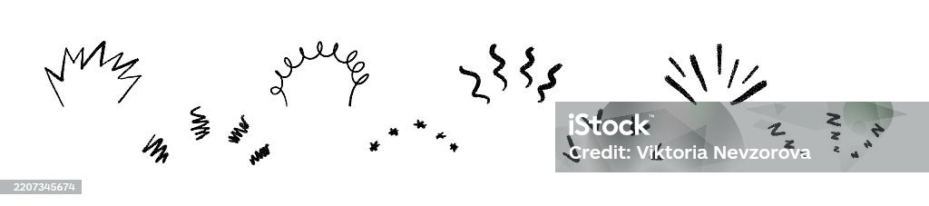 Movement Design Cartoon Cartoon Motion Elements With Comic Sketch Effects Dynamic Movement ...