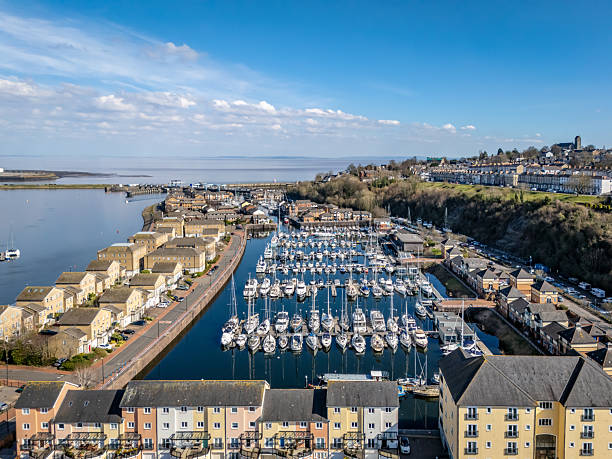 Boats in Penarth Marina near Cardiff in Wales.