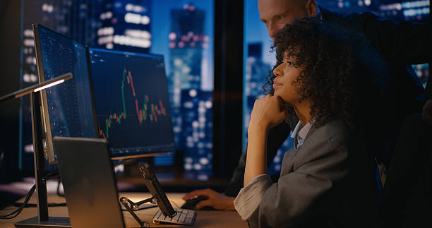 istock Investment manager discuss opportunities exploring potential stock changes and risks 2207359464