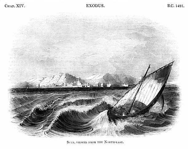 Suez, a seaport city on the Gulf of Suez in Egypt, Africa. Engraving published 1836. This edition is in my private collection. Copyright is in public domain.