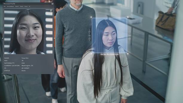 istock Diverse Passengers Passing Biometric AI Face Scanning at Border Control for Boarding Flight 2207361005