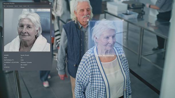 istock Diverse Passengers Passing Biometric AI Face Scanning at Border Control for Boarding Flight 2207362683