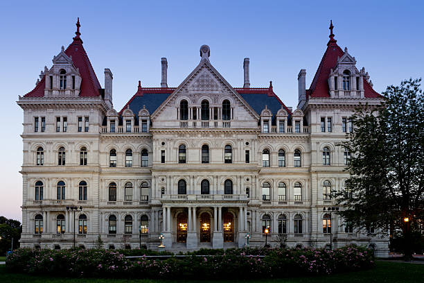 istock State Capitol of New York, Albany after sunset 2207362939