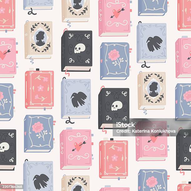Books Pattern Cartoon Vector Pattern With Books Stock Illustration - Download Image Now ...