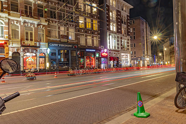 Amsterdam reflects in Netherlands by night