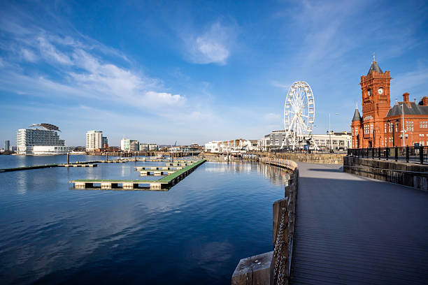 istock Cardiff Bay Waterfront with Big Wheel 2207379025