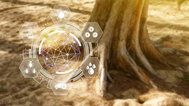 istock Infographics smart farming and precision agriculture with visual icon, Innovation technology for smart farm system, Agriculture management, smart technology concept modern technology. 2207381857