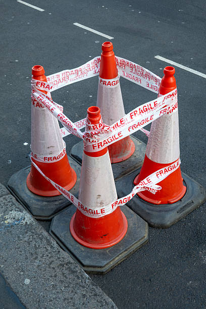 istock Traffic cones and tape 2207383309