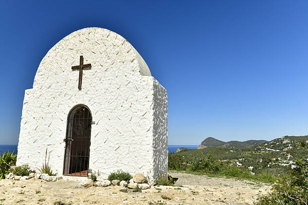Hilltop chapel overlooking the town called, \