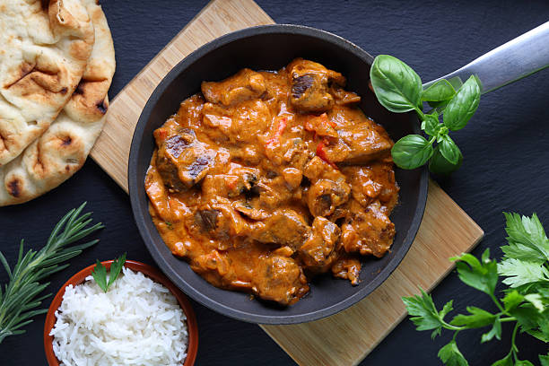 Beef Curry in rich sauce with Basmati Rice
