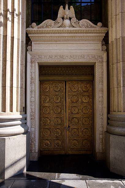istock Formal brass double door entrance 2207391908