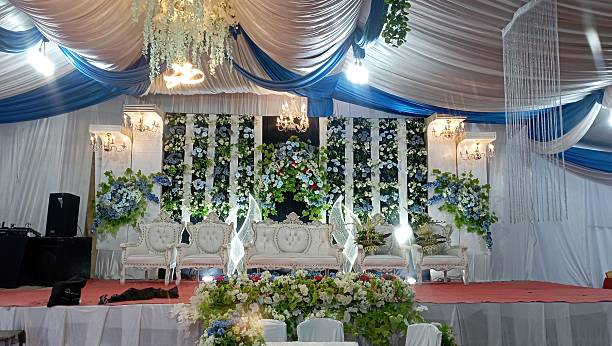 istock Wedding decoration with colorful flowers 2207392668
