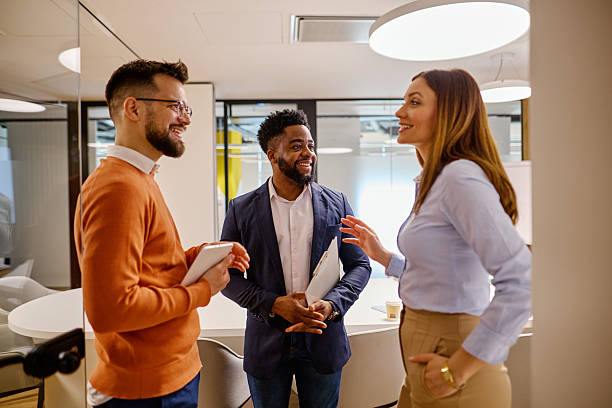 istock Businesspeople having a meeting in a modern office 2207394379