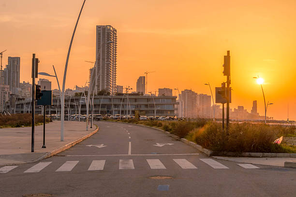istock The beautiful sunset over Beirut panoramic view, with the downtown skyscrapers and towering buildings in the capital of Lebanon, Middle East 2207396232