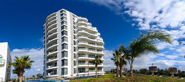 istock Modern architectural beauty shines under a clear blue sky near a tropical paradise 2207402230