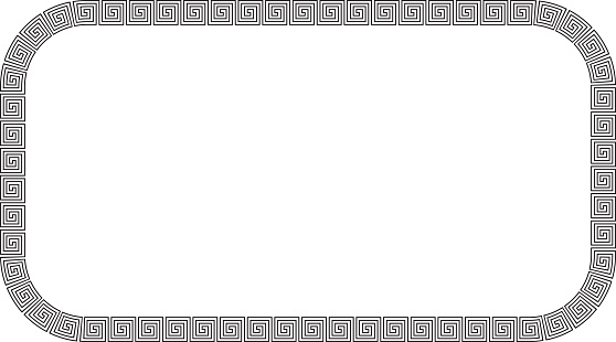 Round Rectangular Greek Frame Stock Illustration - Download Image Now ...