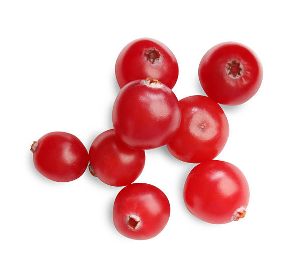 istock Fresh ripe cranberries isolated on white, top view 2207413522