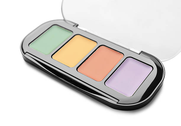 istock Colorful correcting concealer palette isolated on white 2207415668
