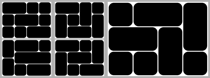 4x3 Layout Grid Template Photo Layout Design 4x3 Brutalist Shape Bg Mosaic Collage ...