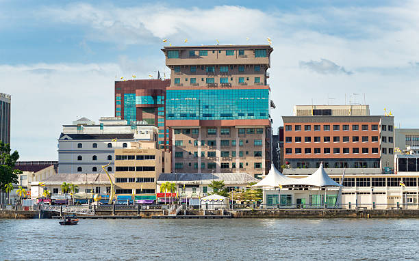 istock Cityscape view of Bandar Seri Begawan showcasing riverfront architecture and activity on a sunny day 2207420921