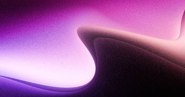 istock 3D Abstract Background Curved Shape Gradient Dark Purple Rough Surface Noise Grain Illustration Design Element Backdrop 2207422603