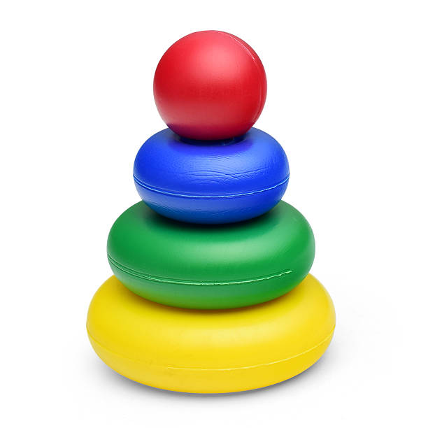 istock Plastic colored pyramid for children's play isolated on a white background. 2207432186