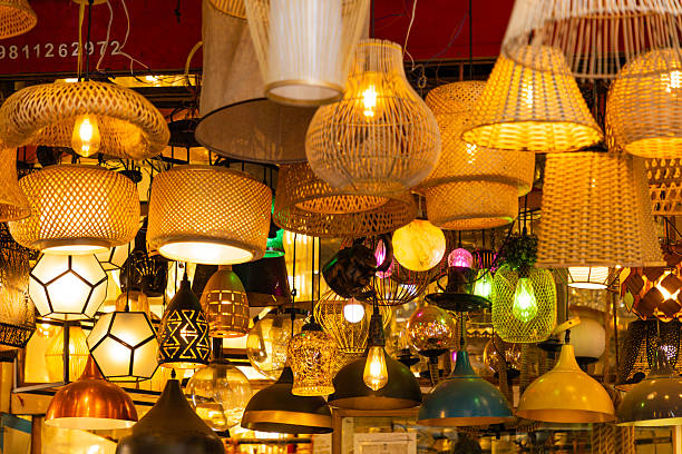 istock Lamps in a market in Chandni Chowk 2207441005