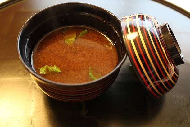 Japanese cuisine: miso soup in Tokyo, Japan