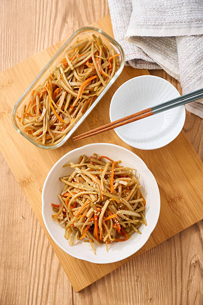Classic Japanese side dish: Kinpira Gobo (stir-fried burdock and carrot)