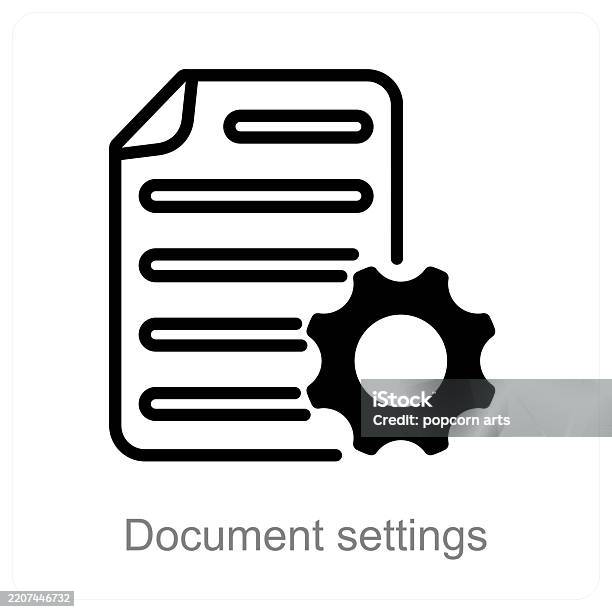 Document Settings Stock Illustration - Download Image Now - Adjusting ...
