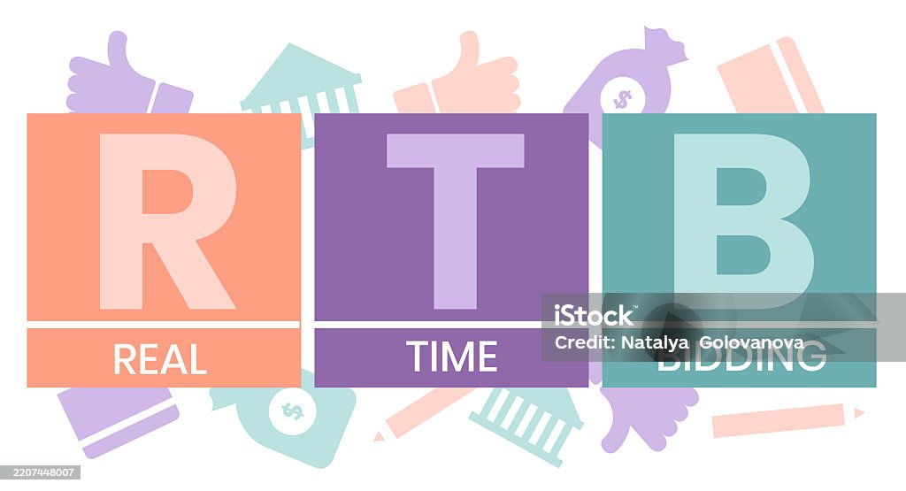 Rtb Background Rtb Realtime Bidding Stock Illustration - Download Image Now ...