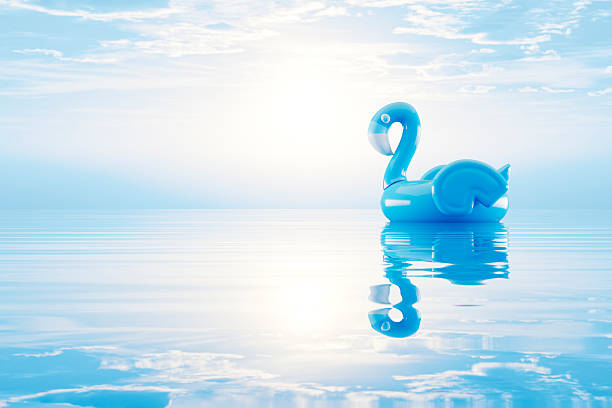 A digitally generated image of a flamingo on sea, symbolizing relaxation, fun, and the carefree spirit of summer holidays. This playful and vibrant design captures the essence of beach vacations and tropical getaways, making it ideal for travel, leisure, and summertime visuals.