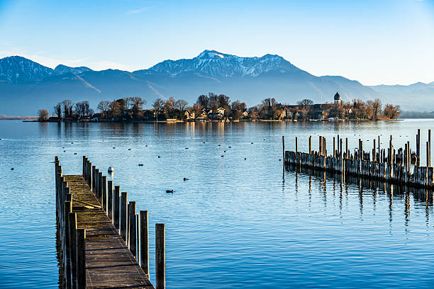 landscape at the chiemsee lake - bavaria