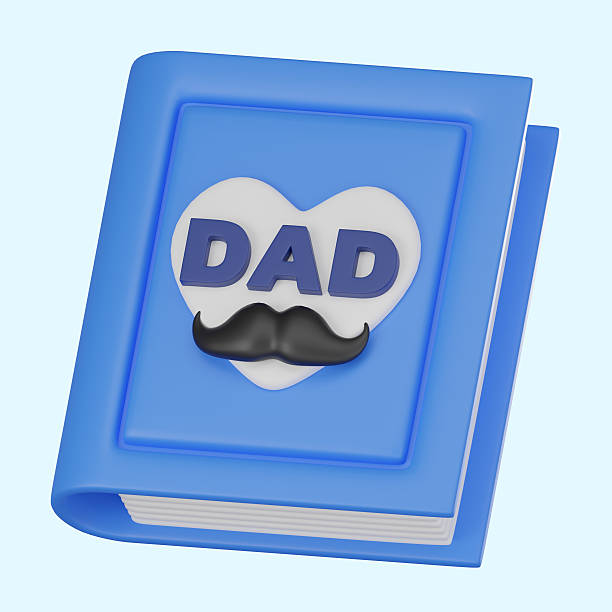3D diary icon symbolizing love and gratitude for Father's Day. Perfect for greeting cards, gifts, memories, and celebrations of fatherhood and family connections.